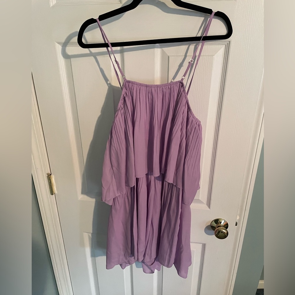 Purple Ruffle Romper - Picture 2 of 3